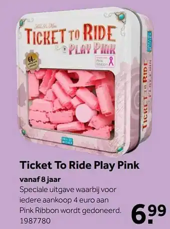 Intertoys Ticket to ride play pink aanbieding