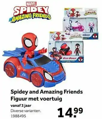 Intertoys Spidey and amazing friends figuur met voertuig aanbieding
