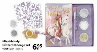 Intertoys Miss melody glitter tatoeage set aanbieding