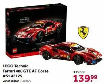 Intertoys Lego technic ferrari 488 gte af corse #51 42125 aanbieding