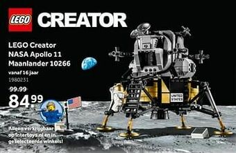 Intertoys Lego creator nasa apollo 11 maanlander 10266 aanbieding