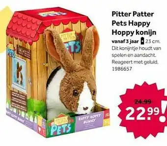 Pitter patter pets happy hoppy konijn