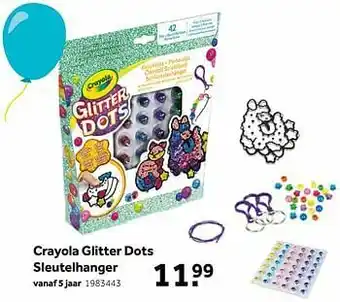Intertoys Crayola glitter dots sleutelhanger aanbieding