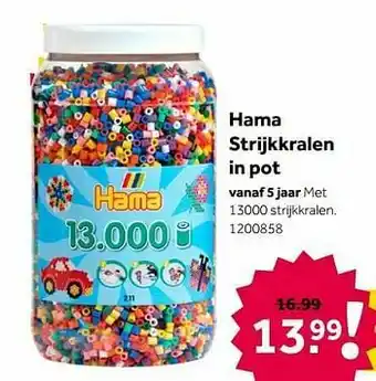 Hama strijkkralen in pot