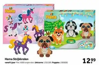 Intertoys Hama strijkkralen unicorns aanbieding