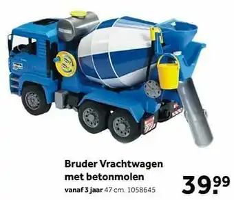 Bruder vrachtwagen met betonmolen