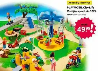 Intertoys Playmobil city life vrolijke speeltuin 5024 aanbieding