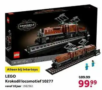 Intertoys Lego krokodil locomotief 10277 aanbieding