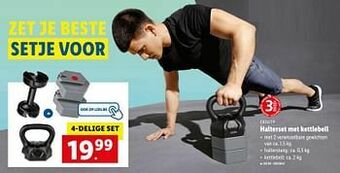 Lidl Halterset met kettlebell aanbieding