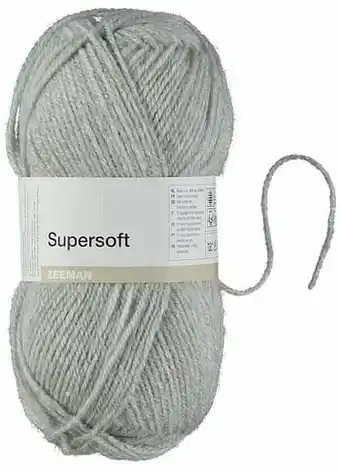 Zeeman Supersoft breigaren lichtgrijs aanbieding