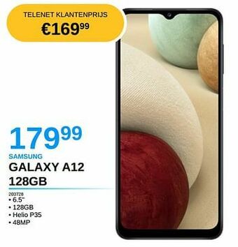 AUVA Samsung galaxy a12 128gb aanbieding