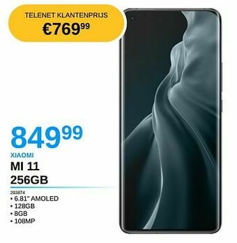 AUVA Xiaomi mi 11 256gb aanbieding