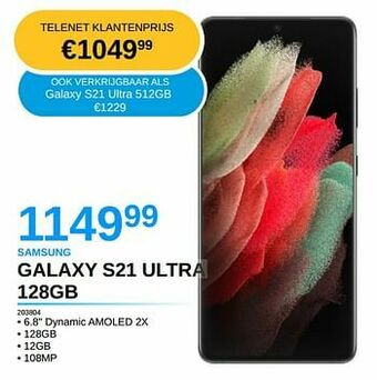 AUVA Samsung galaxy s21 ultra 128gb aanbieding
