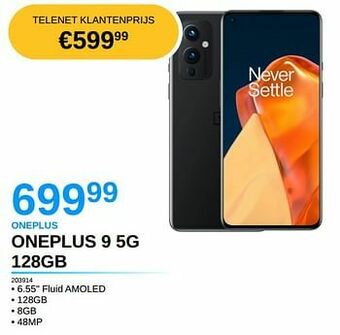 AUVA Oneplus oneplus 9 5g 128gb aanbieding