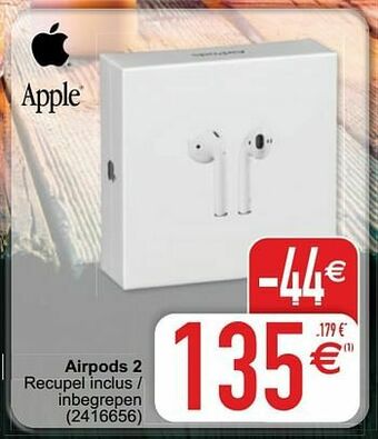 Cora Apple airpods 2 aanbieding