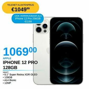 AUVA Apple iphone 12 pro 128gb aanbieding