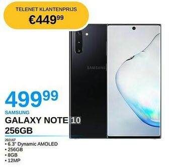 AUVA Samsung galaxy note 10 256gb aanbieding