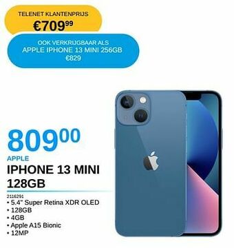 AUVA Apple iphone 13 mini 128gb aanbieding