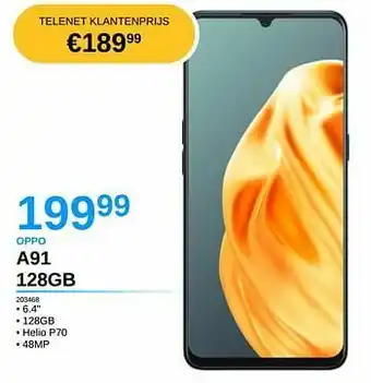 AUVA Oppo a91 128gb aanbieding