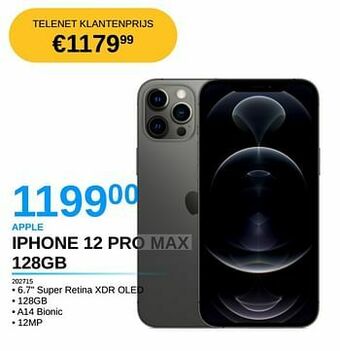 AUVA Apple iphone 12 pro max 128gb aanbieding