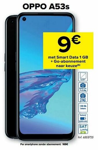 Carrefour Oppo a53s aanbieding