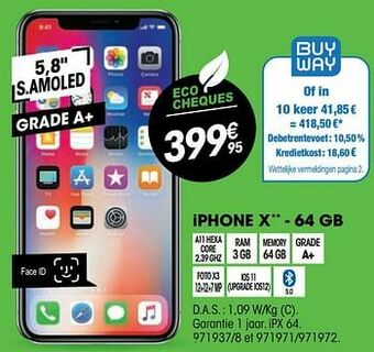 Electro Depot Apple iphone x - 64 gb aanbieding