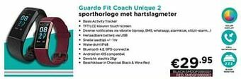 CompuDeals Guardo fit coach unique 2 sporthorloge met hartslagmeter black aanbieding