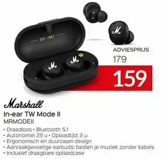 Marshall in-ear tw mode ii mrmodeii