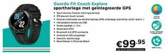 CompuDeals Guardo fit coach explore sporthorloge met geïntegreerde gps black aanbieding