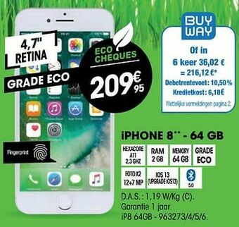 Electro Depot Apple iphone 8 - 64 gb aanbieding