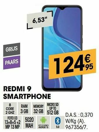 Electro Depot Xiaomi redmi 9 smartphone aanbieding