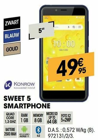 Electro Depot Konrow sweet 5 smartphone aanbieding