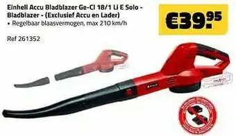 Einhell accu bladblazer ge-cl 18-1 li e solo