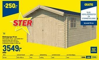 Makro Blokhutgarage 44 mm aanbieding