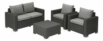 Dreamland Keter Allibert loungeset California Graphite met tweezit aanbieding