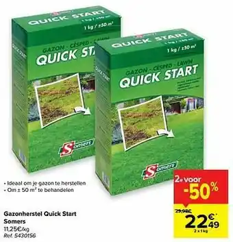 Carrefour Gazonherstel quick start somers aanbieding