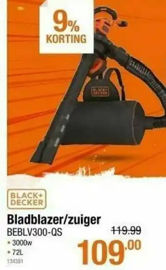 Black + decker bladblazer-zuiger beblv300-qs