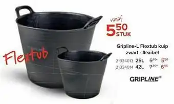 Euroshop Gripline-l flextub kuip zwart - flexibel aanbieding