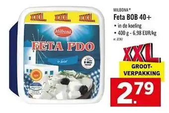 Lidl Feta Bob 40+ aanbieding