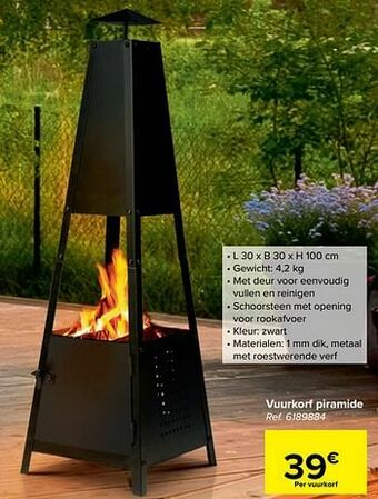 Carrefour Vuurkorf piramide aanbieding