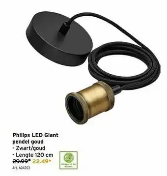 GAMMA Philips led giant pendel goud aanbieding