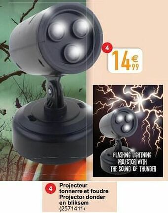 Cora Projecteur tonnerre et foudre projector donder en bliksem aanbieding