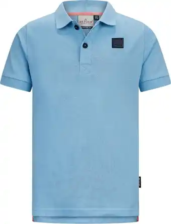 Bol.com Retour jeans Manuel Jongens Poloshirt - soft blue - Maat 13/14 aanbieding
