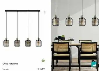 Multi bazar Chisle hanglamp 4 lampen aanbieding