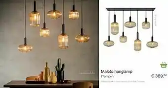 Multi bazar Maloto hanglamp 7 lampen aanbieding