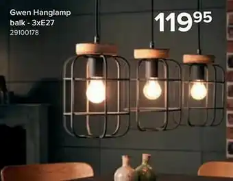 Euroshop Brilliant gwen hanglamp balk - 3xe27 aanbieding