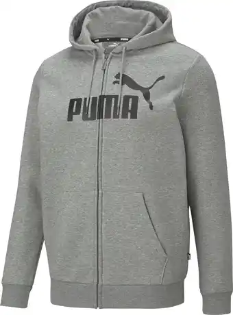 Bol.com PUMA ESS Big Logo FZ Hoodie FL Heren Trui - Grijs - Maat M aanbieding