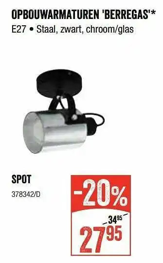 Opbouwarmaturen berrega spot