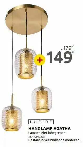 BricoPlanit Hanglamp agatha aanbieding