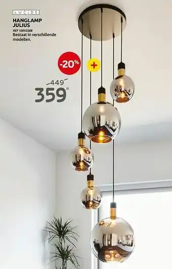 BricoPlanit Hanglamp julius aanbieding